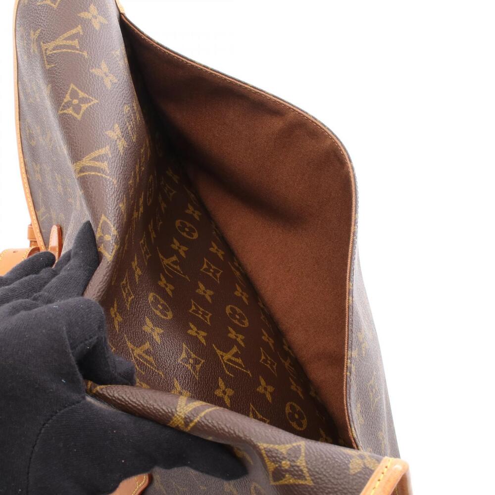Louis Vuitton Canvas Brown Shoulder Bag Monogram Leather Gibeciere - Picture 5 of 9